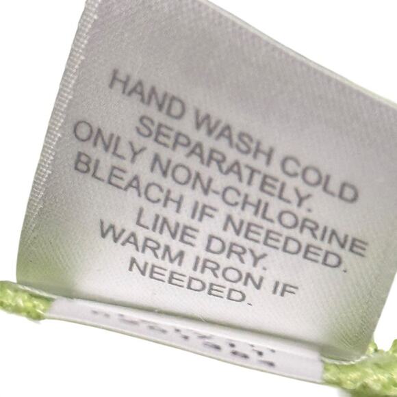 J Jill Love 100% Linen Knot Front Sleeveless Knit Lime Green Top Shirt sz L - Picture 14 of 16